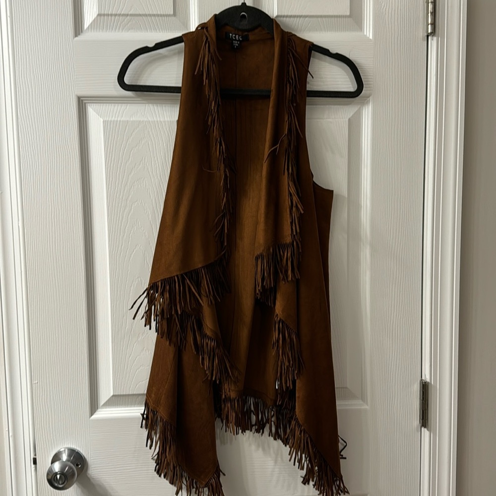 Fringe Faux Suede Vest